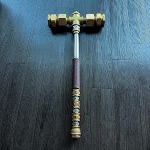 Brass Viking War Hammer for Cosplay or display