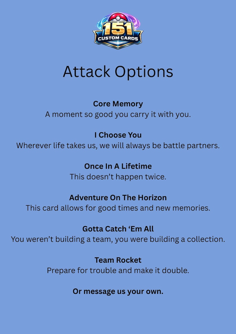 Custom Pokémon Card Personalized | Create Your Own Pokémon Card with Photo, Name & Stats, Unique Pokémon Gift for Kids/Fans image 4