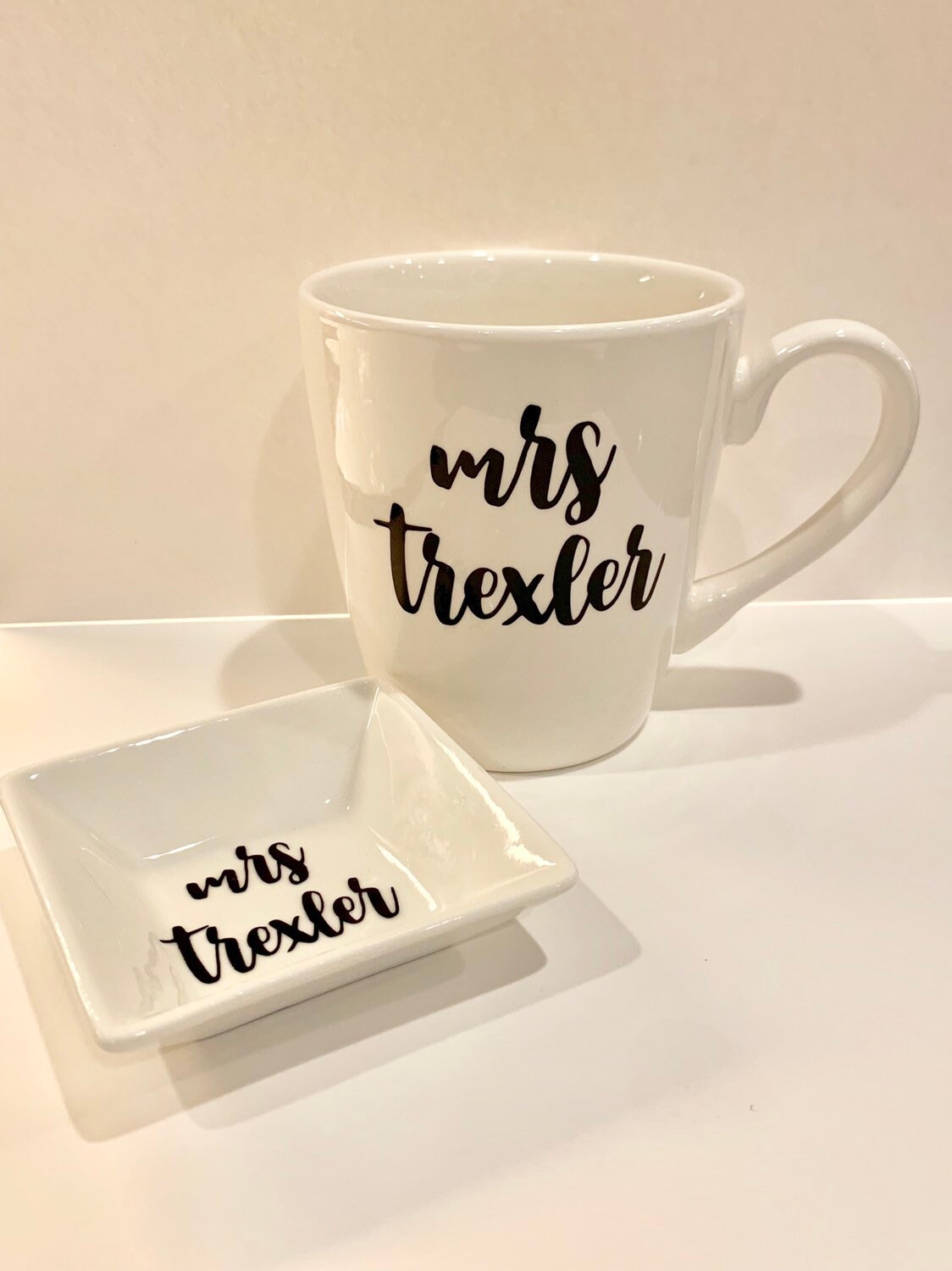 Engagement gift Ring Dish Mrs Mug Mrs Ring Dish Bride Etsy