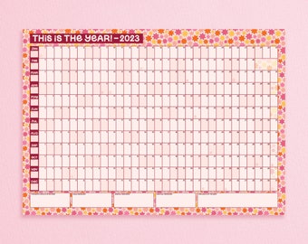 2023 Wall Planner - This Is Your Year! | Calendar, Year View Plan, 2023 Diary, Block Year Planner, Monthly Planner, Year to View