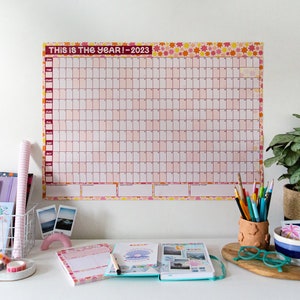 2023 Wall Planner This Is Your Year Calendar, Year View Plan, 2023 Diary, Block Year Planner, Monthly Planner, Year to View image 5