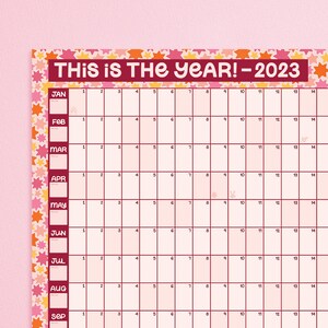 2023 Wall Planner This Is Your Year Calendar, Year View Plan, 2023 Diary, Block Year Planner, Monthly Planner, Year to View image 2