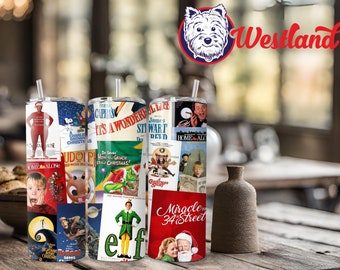 Classic Christmas Movie Collage (The Essentials) 20 Ounce Stainless Steel Tumbler
