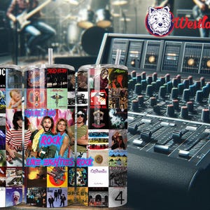 Drinkbeker cadeau voor muziekfan uit de jaren 80 Waterfles hardrock uit de jaren 80 aangepast cadeau voor rockliefhebber