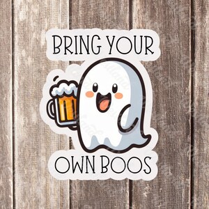 Funny Halloween Sticker Ghost Stickers Halloween Fall Decal for Laptop Halloween Sticker Cute Ghost Pun Halloween Bottle Sticker Party Fun
