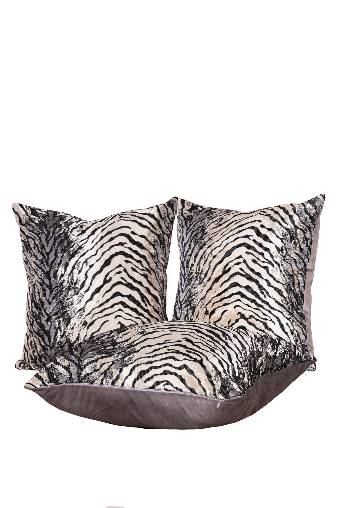 Zebra Print Velvet Fabric Cushion Cover throw Pillow Etsy