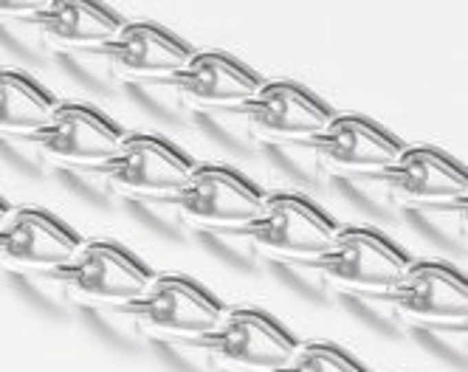 2x3mm Twisted Chains Curb Chains Antique Silver 10ft / 32ft DIY Jewelry Making Findings.