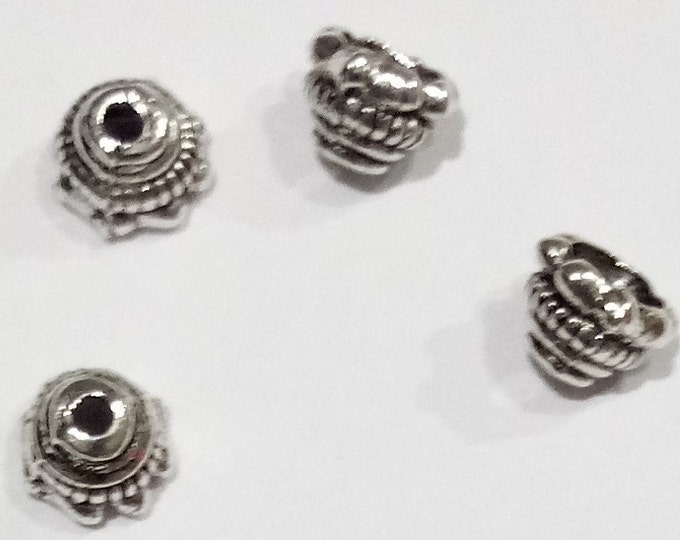 5mm Beadcaps Antique Silver flower DIY Jewelry Making Findings.