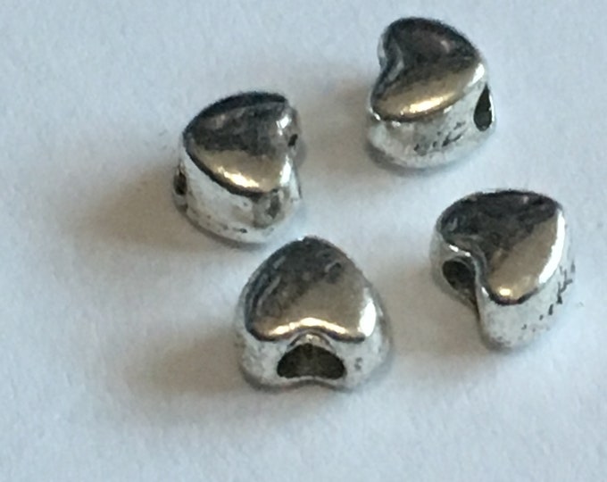 3mm Heart Spacer Antique silver Beads,  DIY Jewelry Making Supplies  Findings