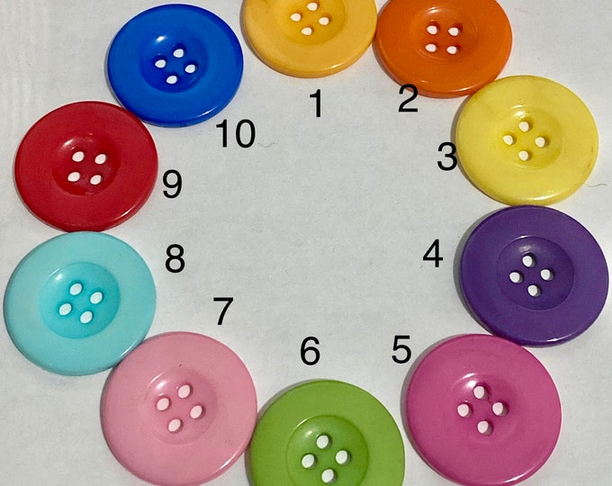 25mm Buttons Resin Round Buttons with 4-Hole Mixed color Buttons,  DIY Craft Supplies Findings.