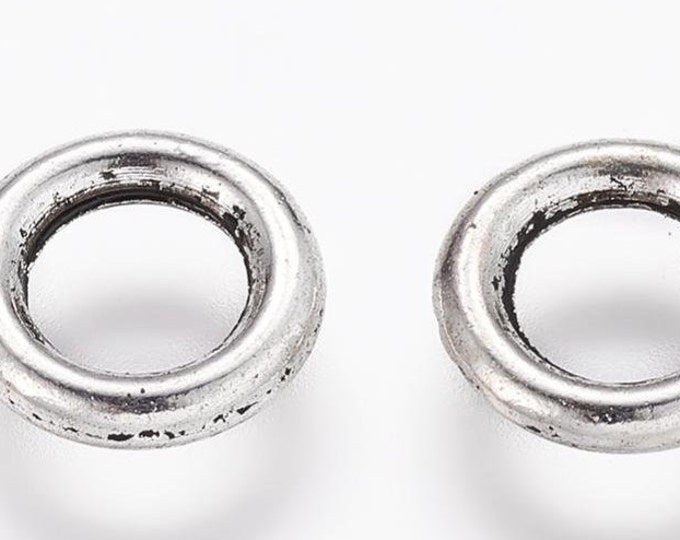 8mm Jump Rings 1.5mm thick Antique Silver  DIY Jewelry Making Findings.