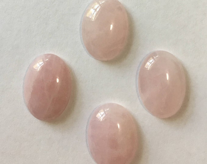 25x18mm Cabochons Rose Gemstone Quartz Oval DIY jewelry Making Findings 2pcs/ 4pcs / 6pcs