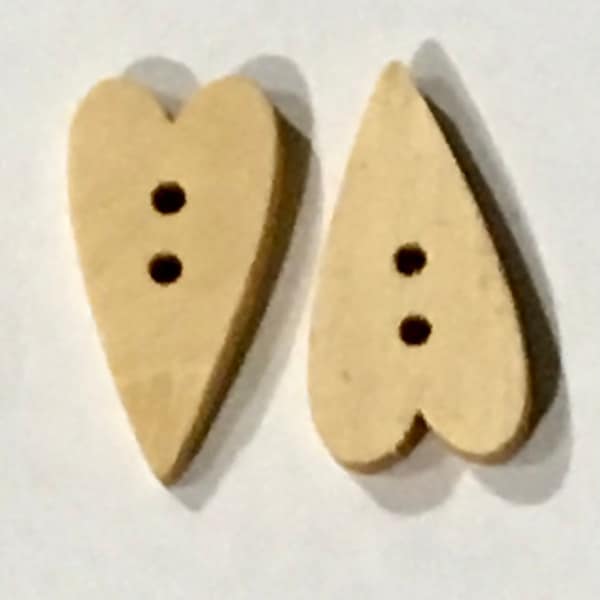 21x11mm Heart Buttons Pretty 2-hole Basic Sewing Button Wooden Buttons Moccasin DIY Craft Supplies Findings.