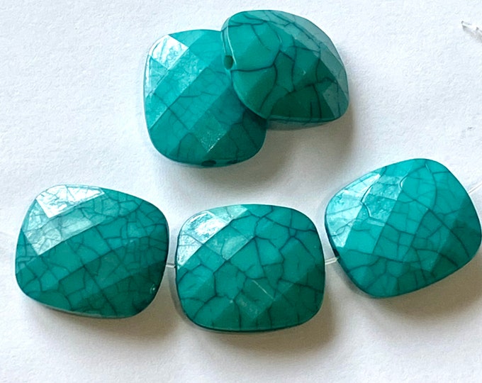 23x20mm Turquoise TearDrop Dyed DIY Jewelry Making Supplies and Findings.