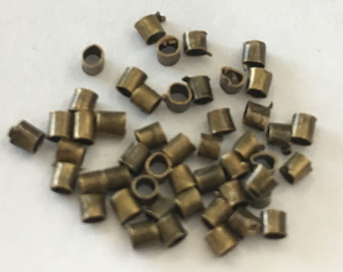 Crimp Beads 1.5mm Antique Bronze Beads, DIY Jewelry Making Supplies and Findings.