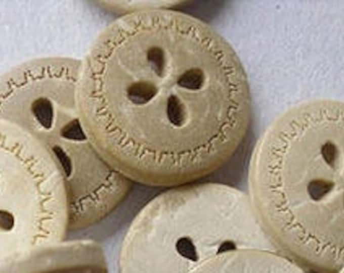 13mm Buttons Carved Round 4-hole Coconut Buttons DIY Craft Supplies Findings.