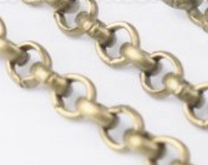 2.5mm Rolo Chain antique bronze Finding  DIY Jewelry Making Supplies Findings