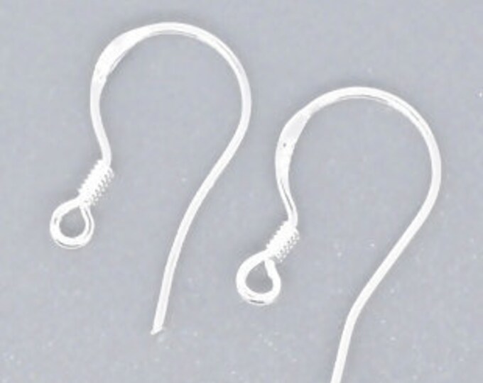14mm Earring Hooks Silver DIY Jewelry Making Supplie Findings.