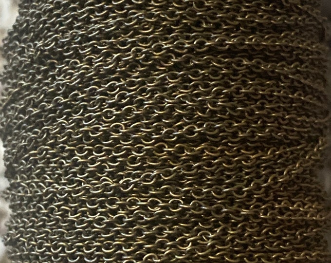 2x2mm Cable Chains antique bronze Finding  DIY Jewelry Making Supplies Findings 10feet / 32feet.