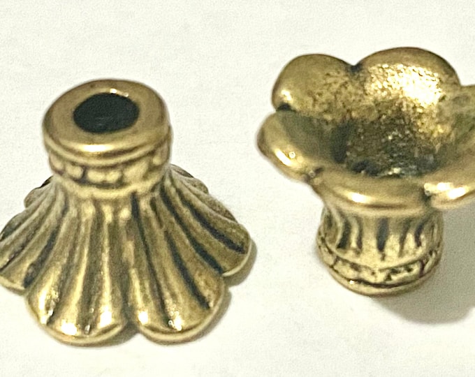 11mm Bead Cap Flower Antique Golden DIY Jewelry Making Findings.