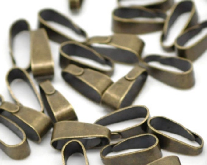 11x4mm Clip Bails Antique Bronze DIY Jewelry Making Supplies  Findings.