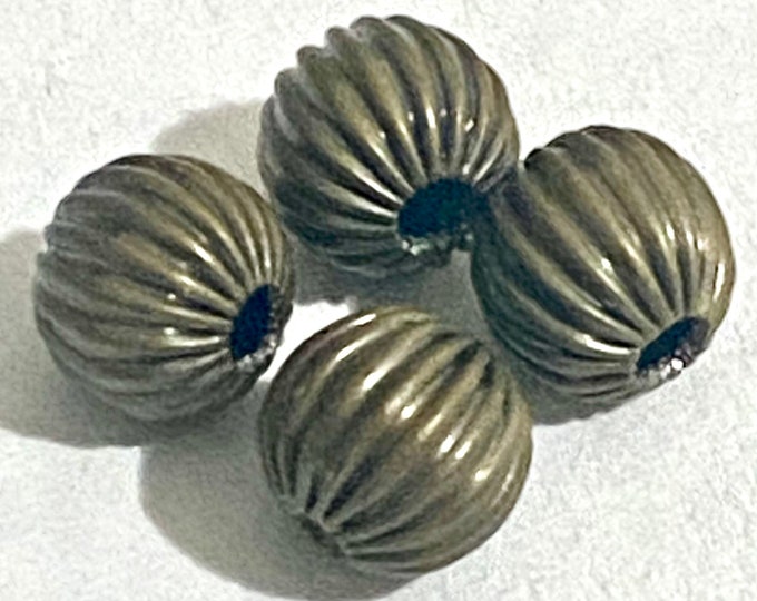 6mm Spacer beads Corrugated Antique Bronze DIY Jewelry Making Supplies  Findings.