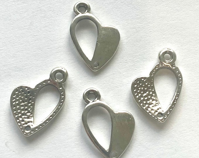 17 mm Heart Pandent Antique silver DIY Jewelry Findings.