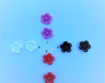 13mm Resin Flower Cabochons Mixed Color Opaque Flower DIY Jewelry Findings