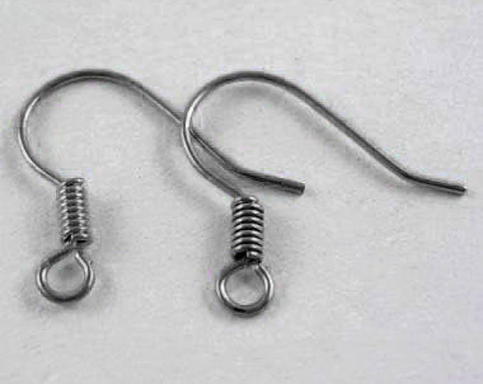 15mm Earring Hooks Gunmetal Black Color DIY Jewelry Making Supplie Findings.