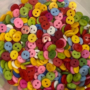 9mm Resin buttons Round with 2-Hole Mixed color Buttons,  DIY Craft Supplies Findings.