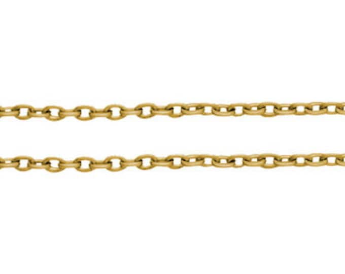 3x2mm Chain Golden color cross chain DIY Jewelry Making Findings.