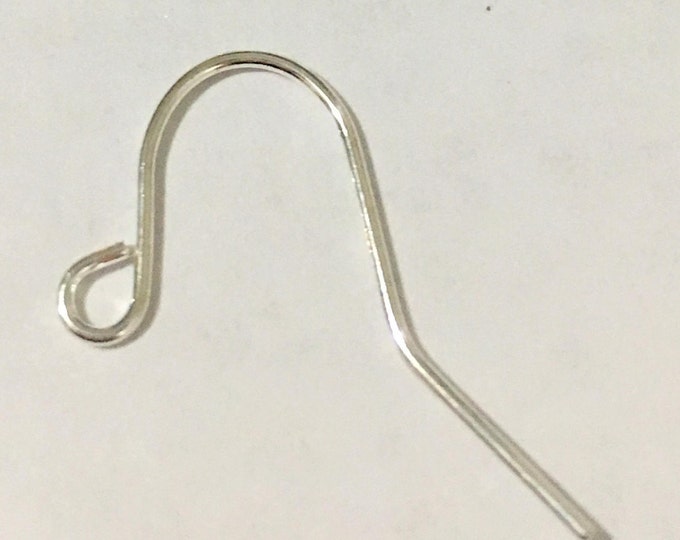 17mm Earring Hooks long, Silver DIY Jewelry Making Findings