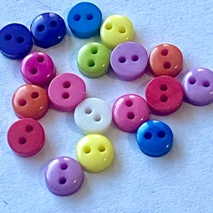 6mm Resin buttons with 2-Hole Mixed color Buttons,  DIY Craft Supplies Findings.