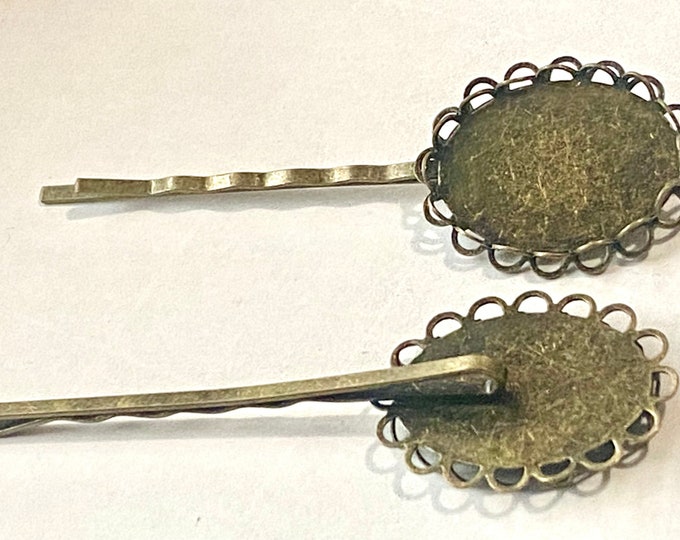 18x25mm Bobby Hair pins Antique Bronze DIY Jewelry Making Supplies and Findings