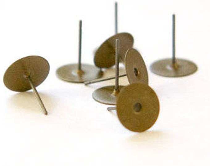 8mm Earring Flat Pad ,Stud Earring Posts, Stud Earring Blanks, DIY Jewelry Making Findings.