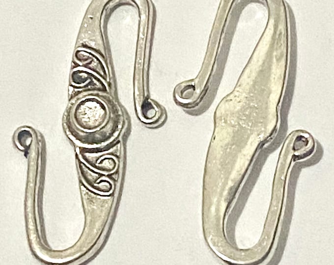 31x12mm S-Hook Clasps, Antique Silver DIY Jewelry Making Supplie  Findings.