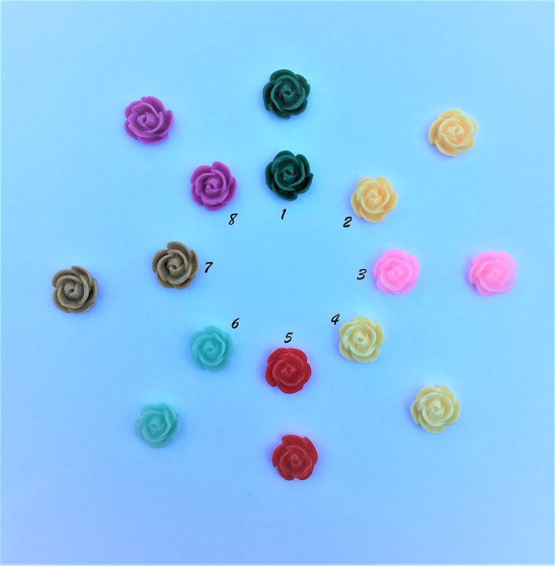 50PCs Flower Mixed Glass Embellishments Cabochons Findings Phone Decor 12mm