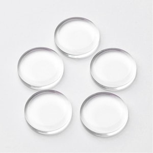 25mm Flat Glass Clear Transparent Cabochons Flat Domes DIY Jewelry Findings 20/10 Pcs