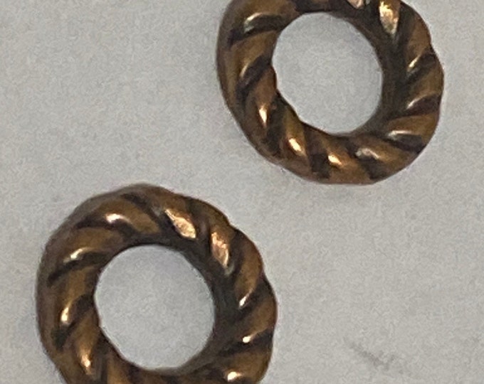 8mm Connector Ring Antique Copper DIY Jewelry Findings.