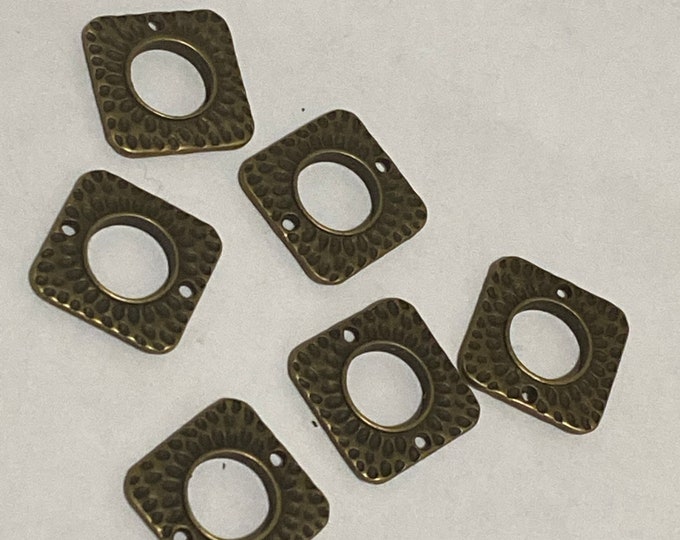 18x18mm Connectors Square Ring Antique Bronze DIY Jewelry Findings.