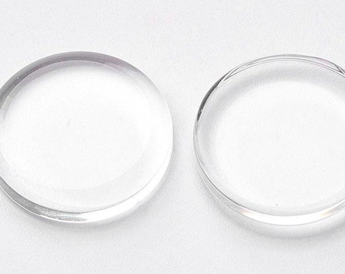 18mm Flat Glass 18mm Cabochon Round Clear  Domes DIY Jewelry Pendant Bracelet Necklaces.