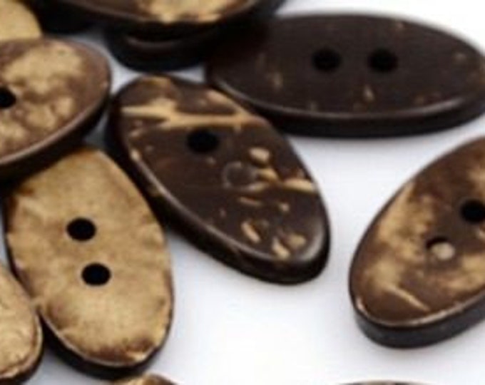 26mm Oval Buttons with 2-Hole Coconut Buttons  DIY Craft Supplies Findings.