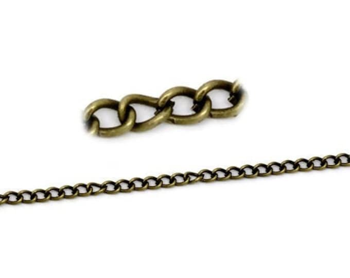 4x3mm Twist Curb Chain antique bronze Finding  DIY Jewelry Making Supplies Findings