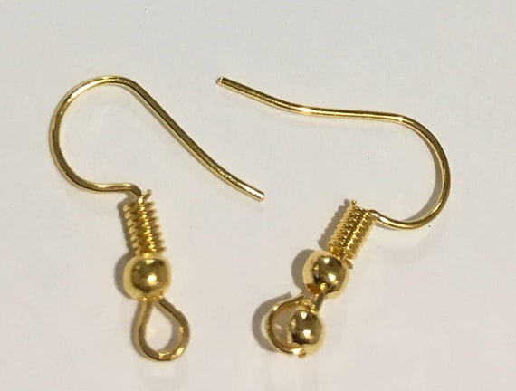18mm Earring Hooks, Golden Color DIY Jewelry Making Supplie