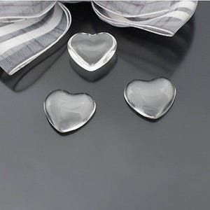 10x10mm Heart Glass Cabochons Bezel Domes DIY Jewelry Pendant Bracelet Necklaces.
