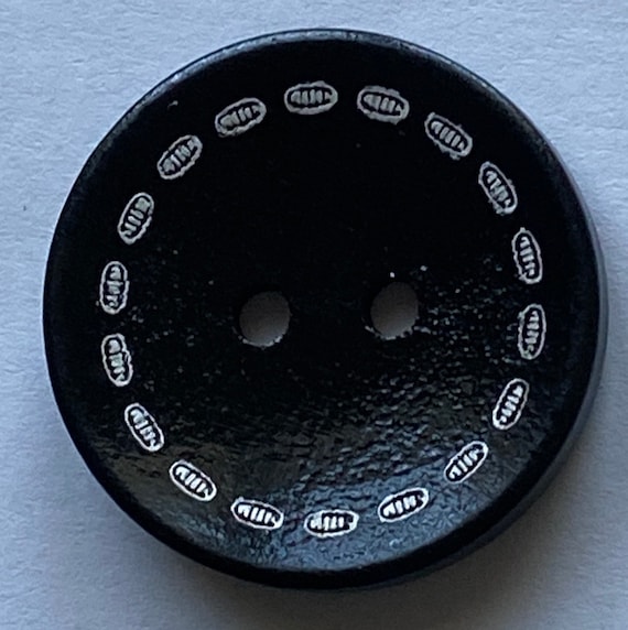 Amanaote Bottoni In Legno Nero Rotondi – 25mm Diametro, Con 2 Fori, Per Cucito E Progetti DIY (confezione Assortita) - 6