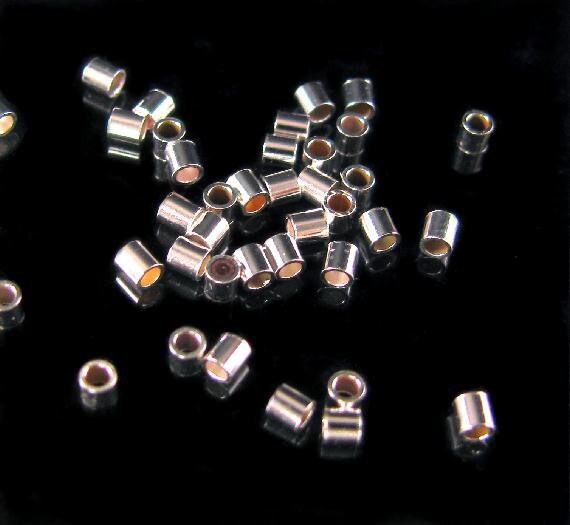 Crimp Tube Silver Beads, DIY Jewelry Making Supplies and
