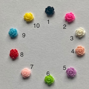7x3mm Resin Cabochon Mixed Color Rose Flower DIY Jewelry Findings
