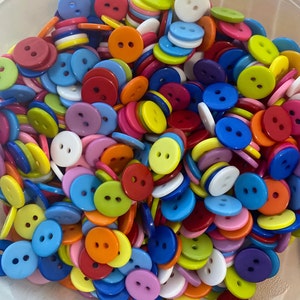 11mm Resin buttons Round with 2-Hole Mixed color Buttons,  DIY Craft Supplies Findings.