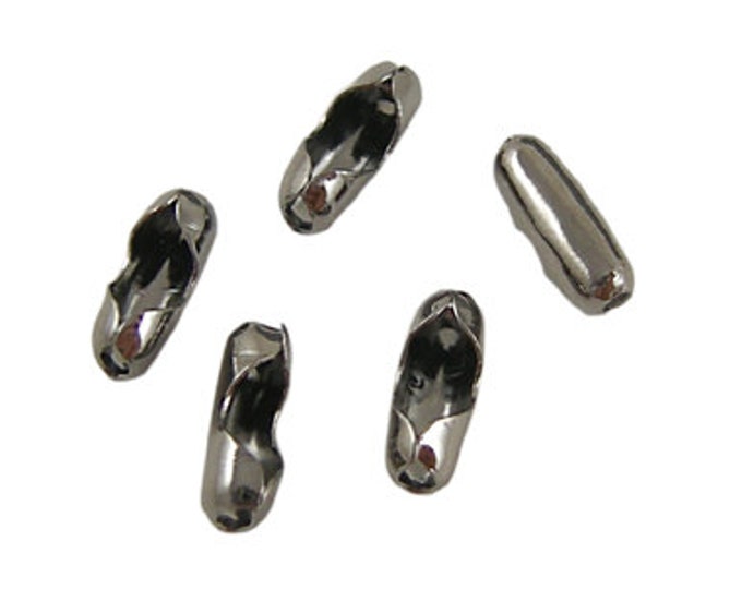 5x2mm Connectors Ball chain Black Gunmetal DIY Jewelry Findings.